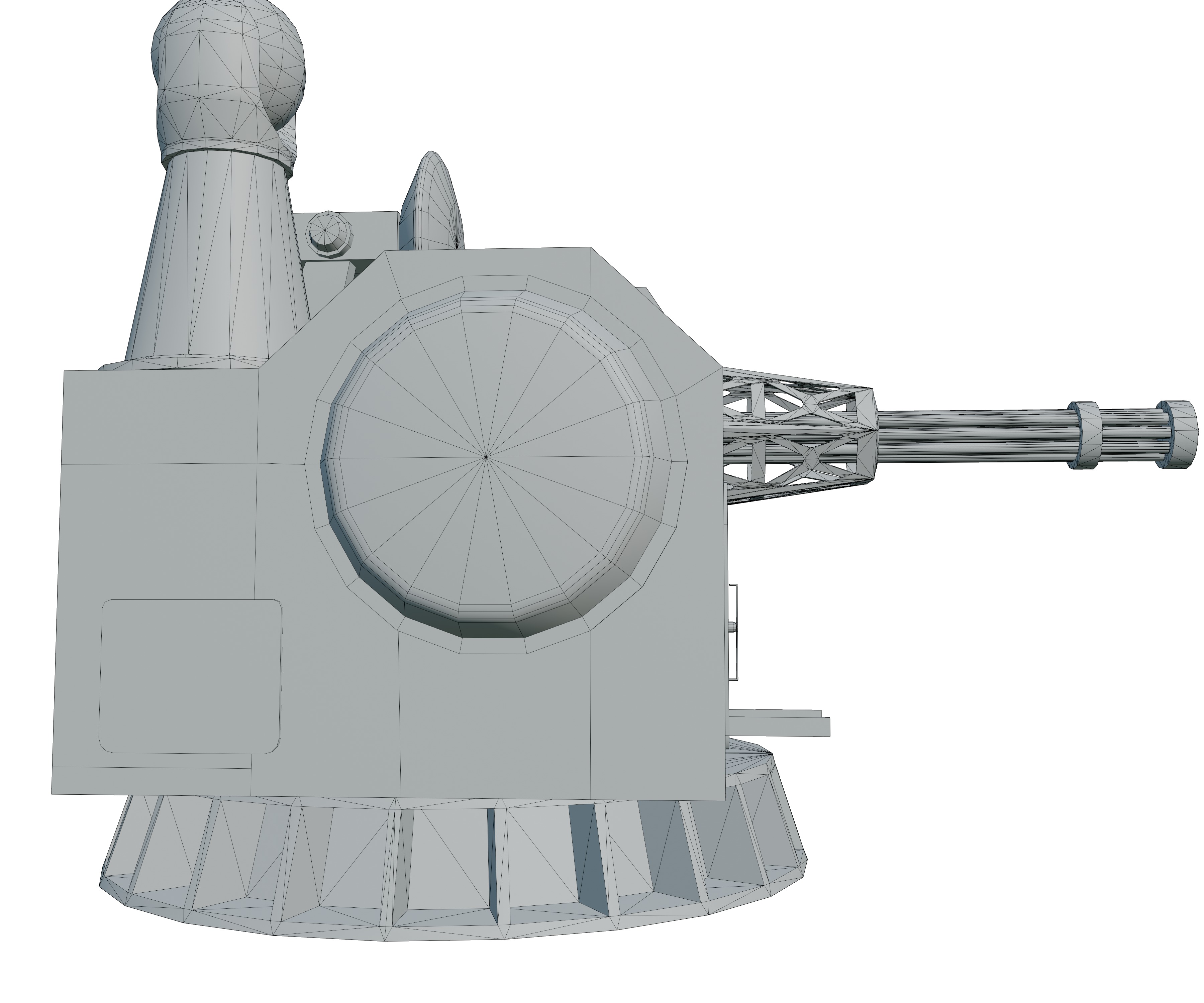 Type 1130 CIWS Free low-poly 3D model_4