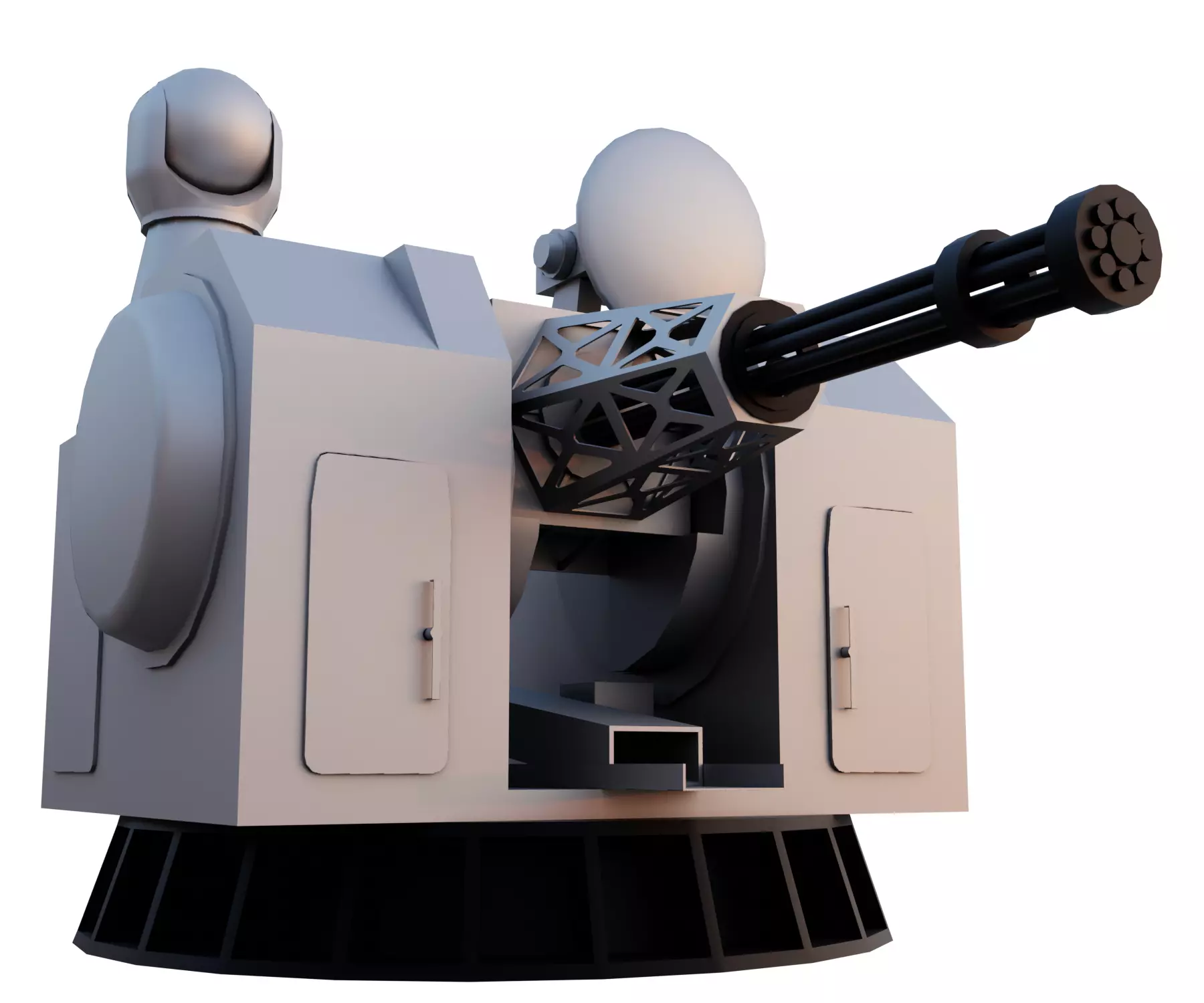 Type 1130 CIWS Free low-poly 3D model_0