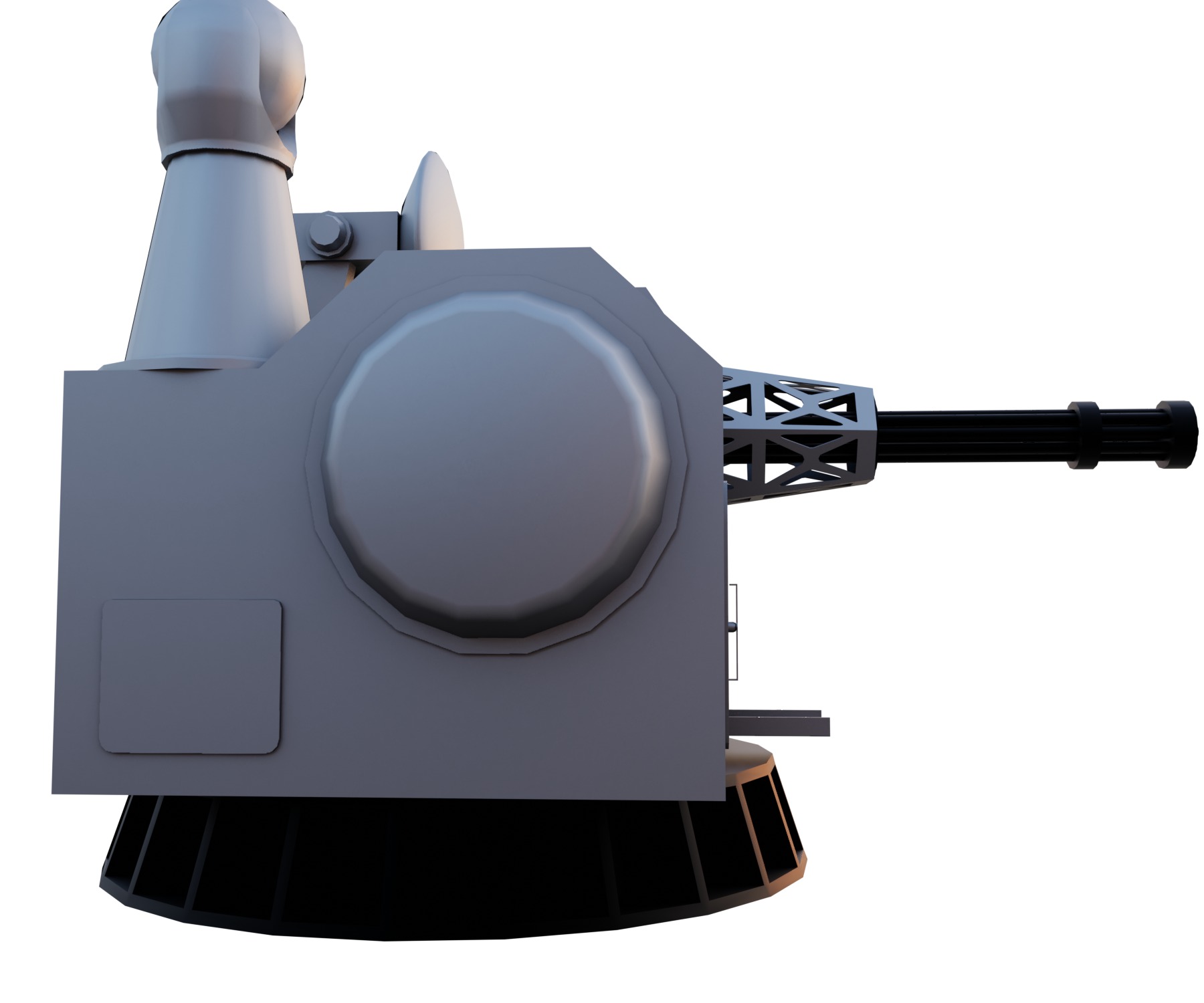 Type 1130 CIWS Free low-poly 3D model_3