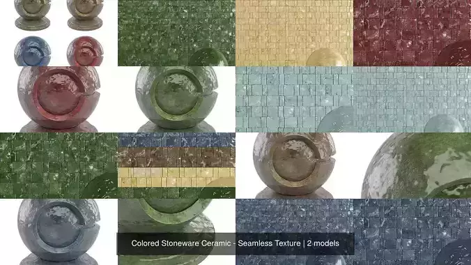 Colored Stoneware Ceramic - Seamless Texture