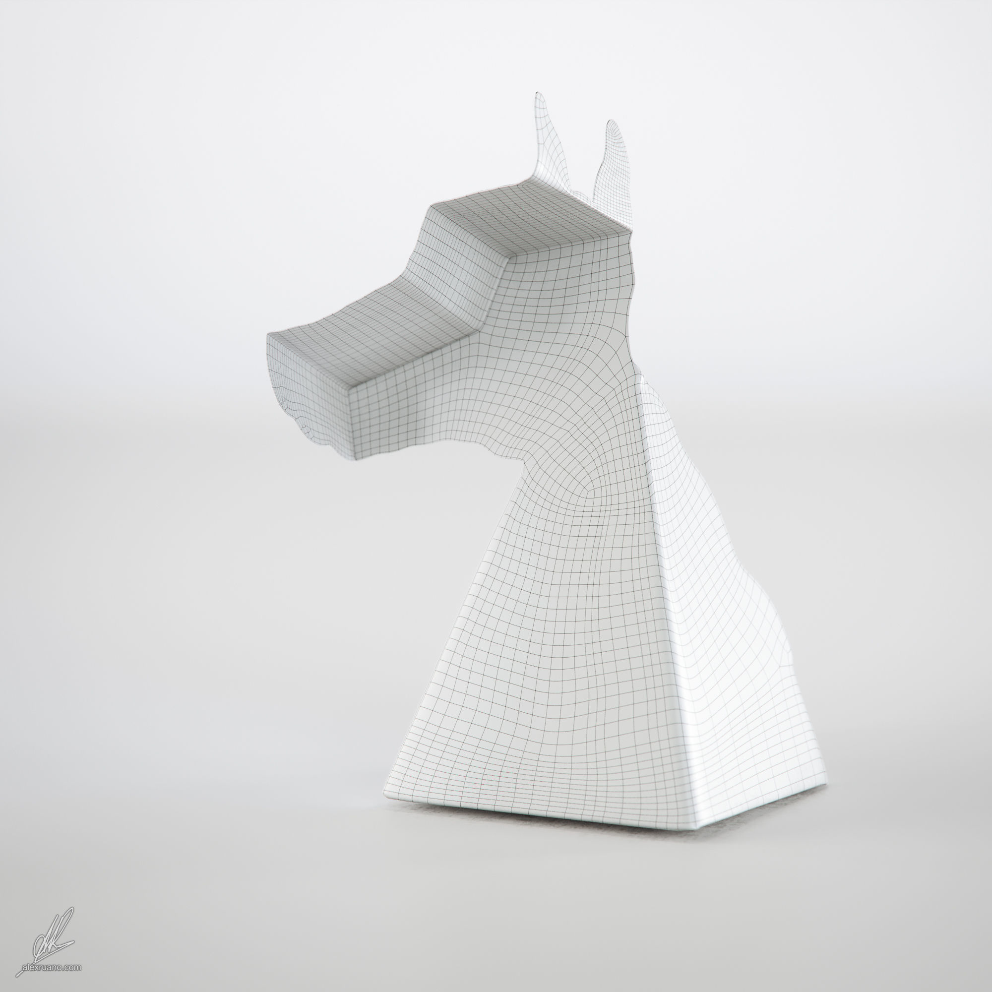 Thinky the Dragon - Optical Illusion 3D model_7