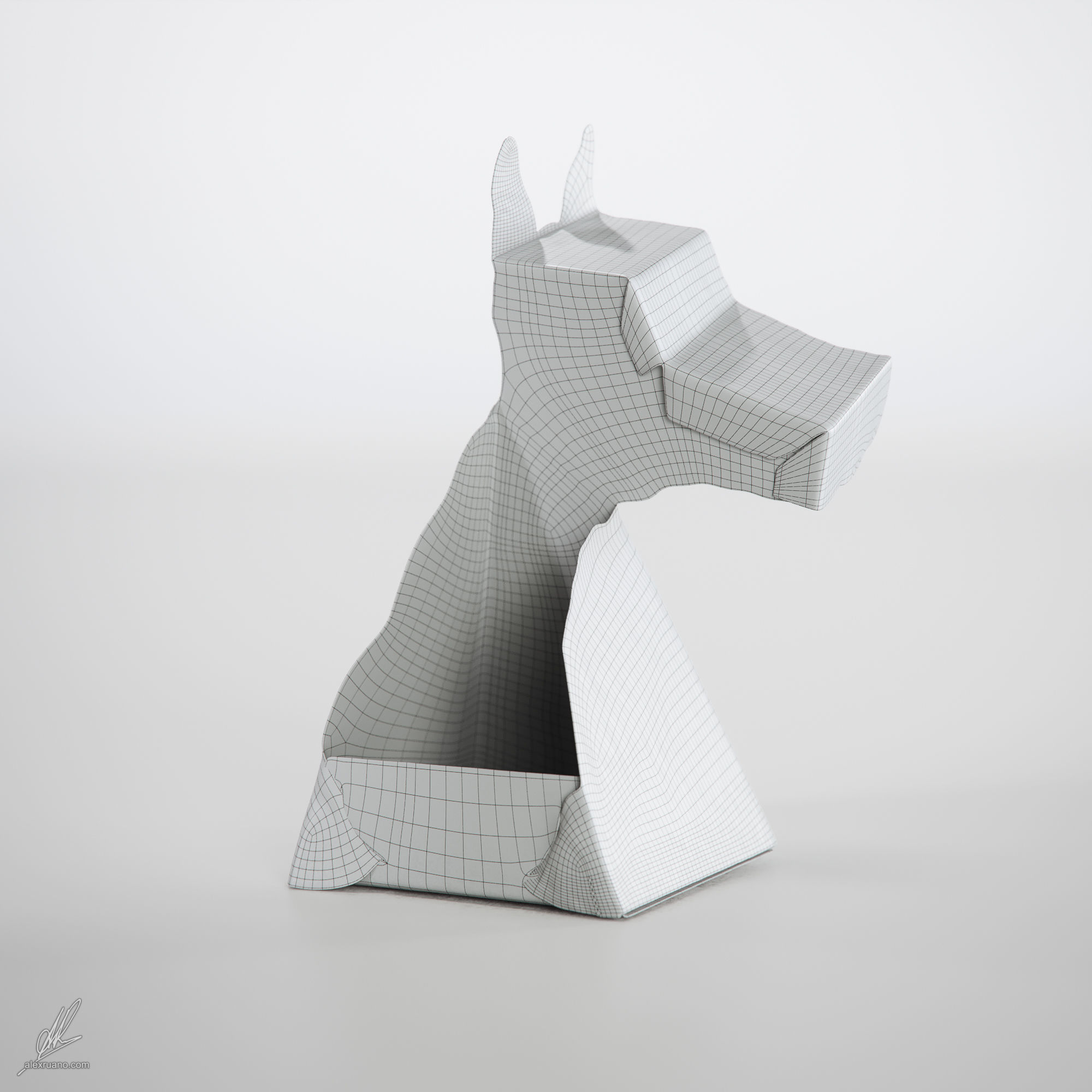 Thinky the Dragon - Optical Illusion 3D model_8