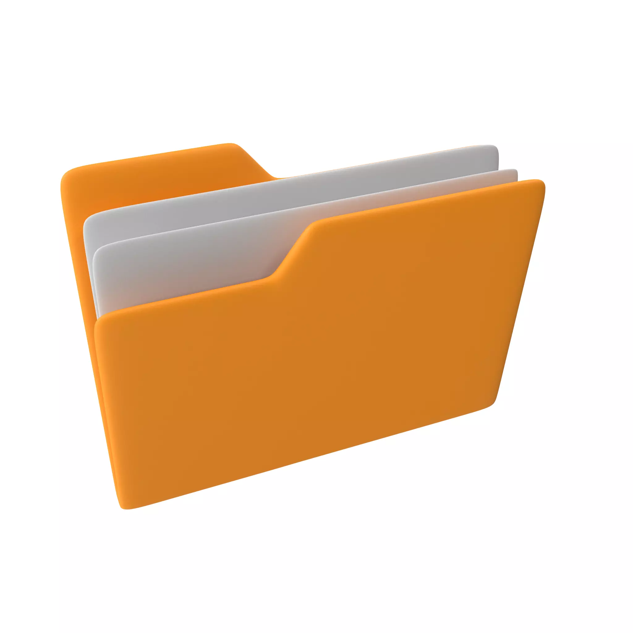 Folder Cartoon Low-poly 3D model
