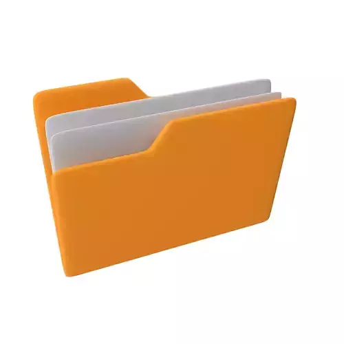 Folder Cartoon Low-poly 3D model
