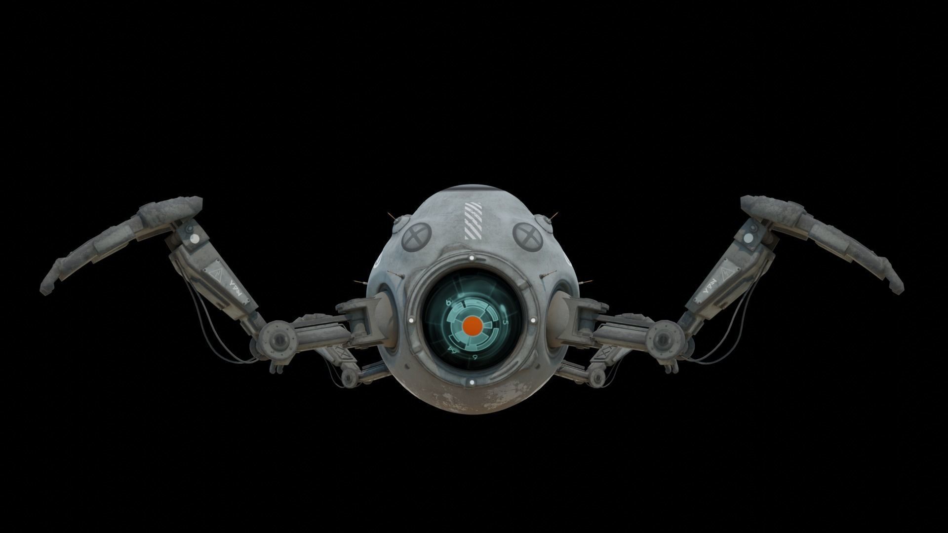 Spider Robot Low-poly 3D model_11