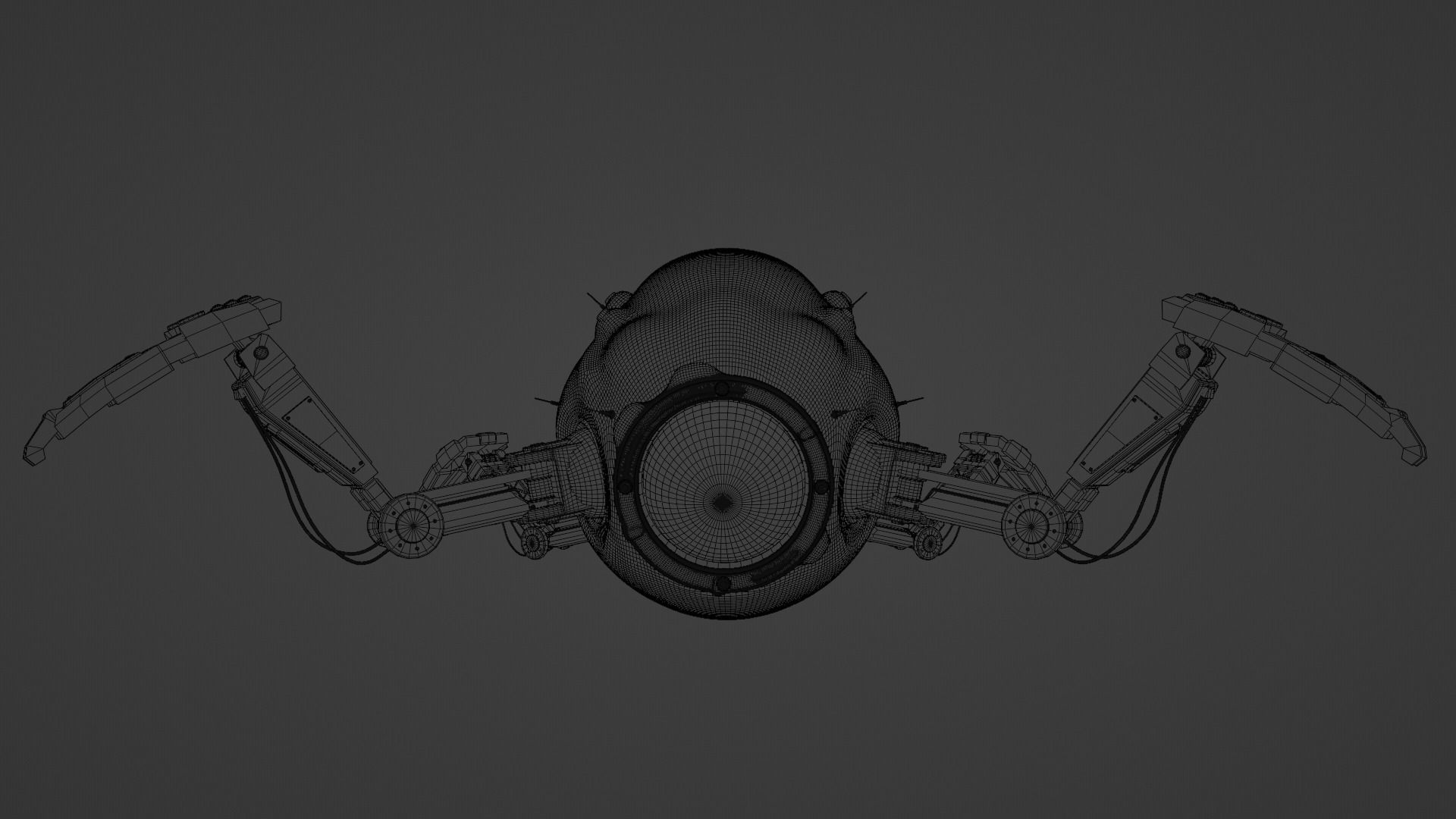 Spider Robot Low-poly 3D model_20