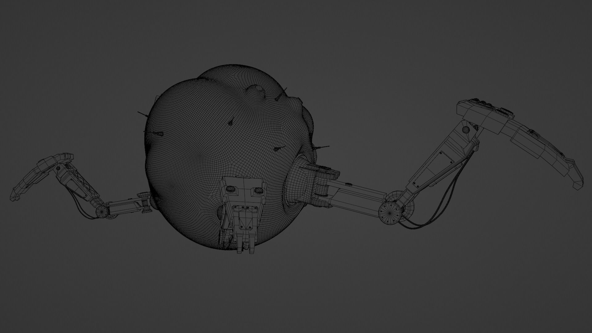 Spider Robot Low-poly 3D model_23