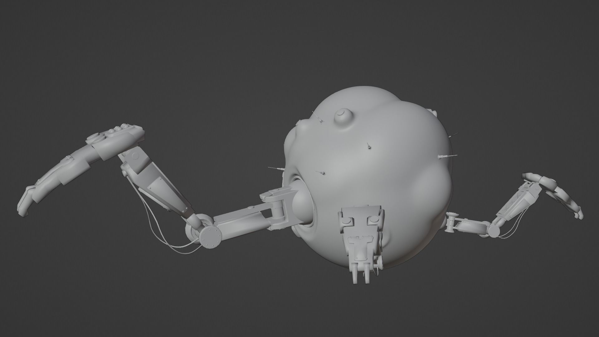 Spider Robot Low-poly 3D model_18