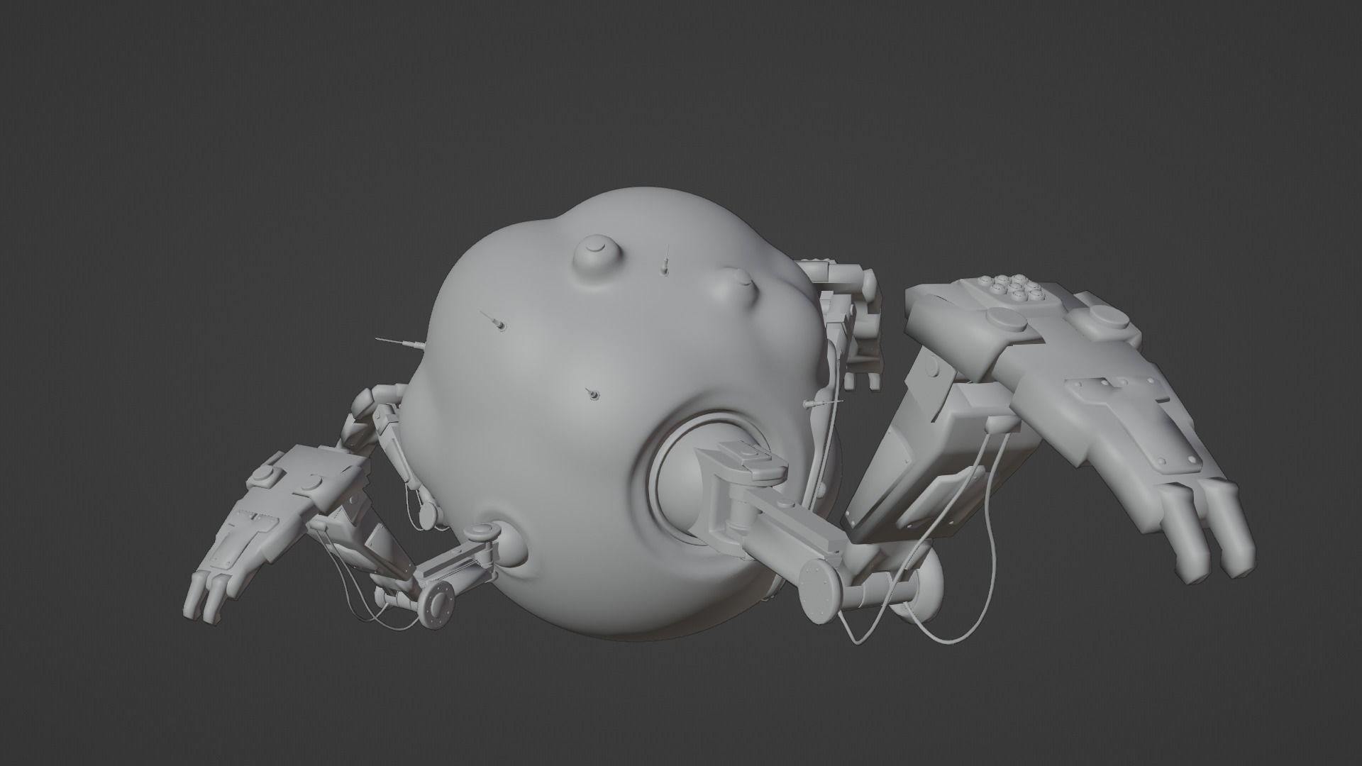 Spider Robot Low-poly 3D model_15