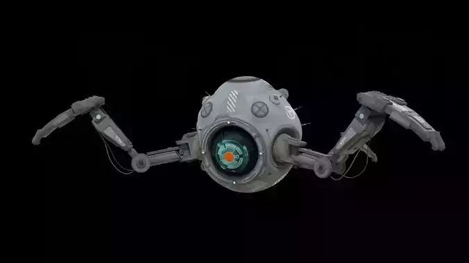 Spider Robot Low-poly 3D model