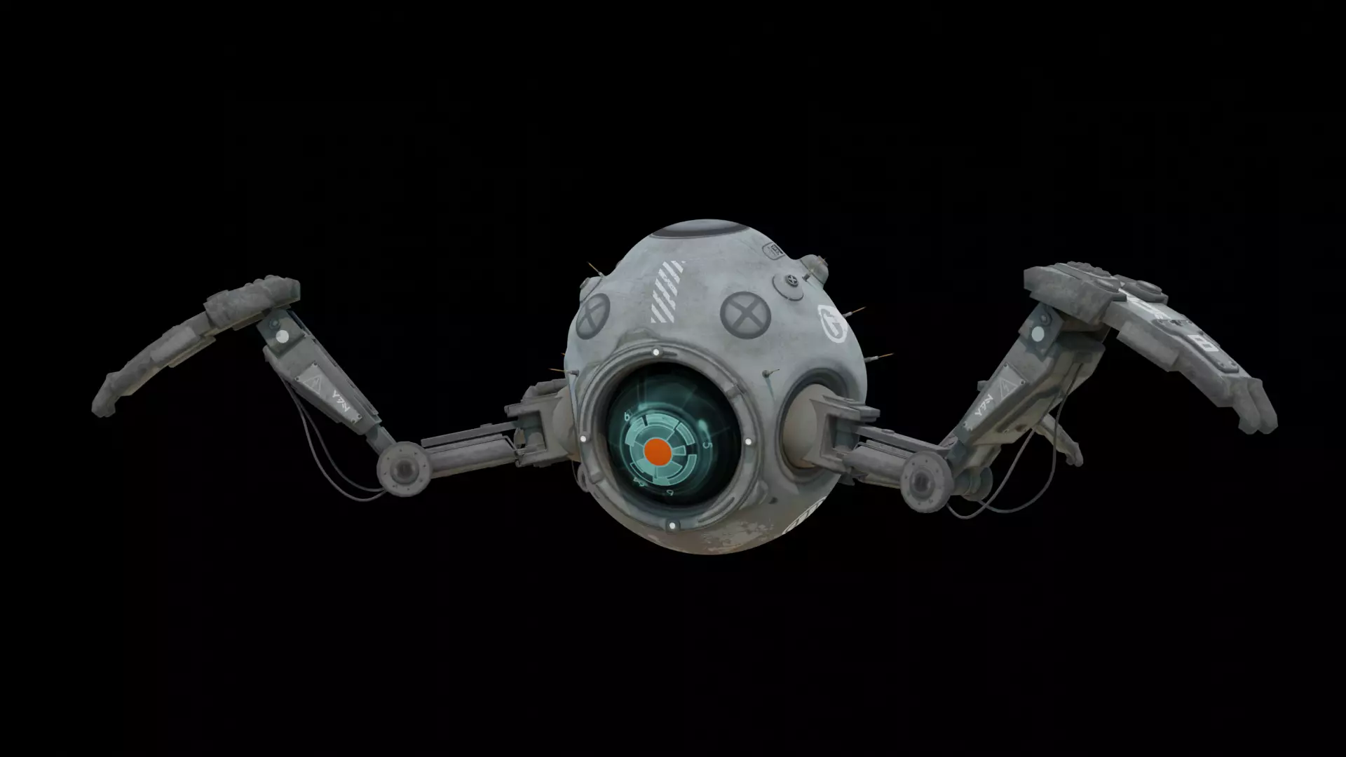 Spider Robot Low-poly 3D model_0