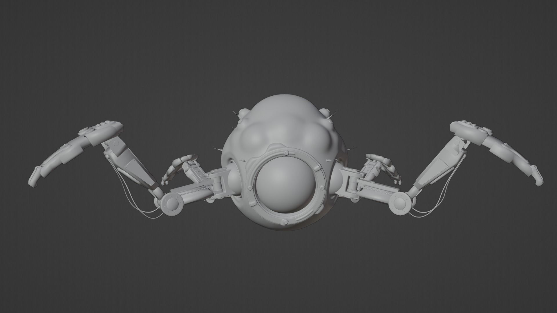 Spider Robot Low-poly 3D model_13
