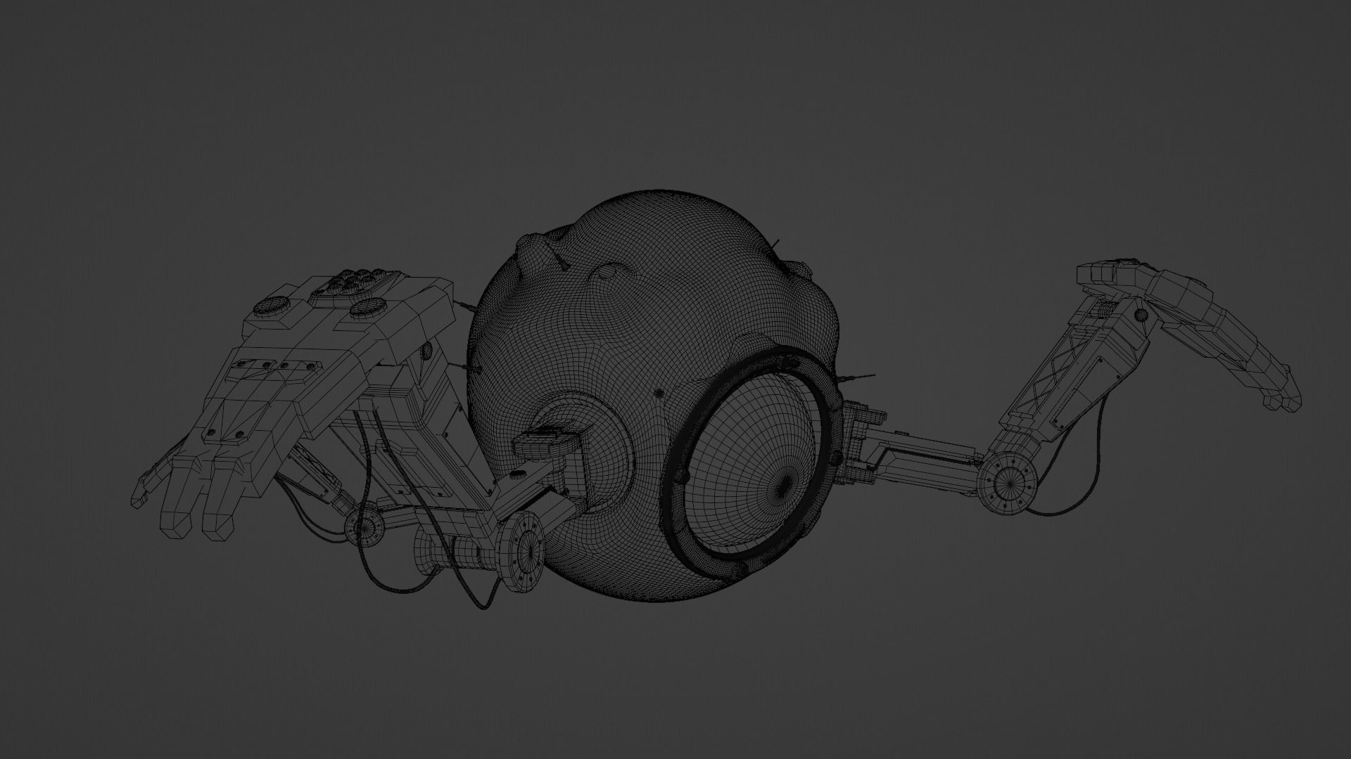 Spider Robot Low-poly 3D model_21