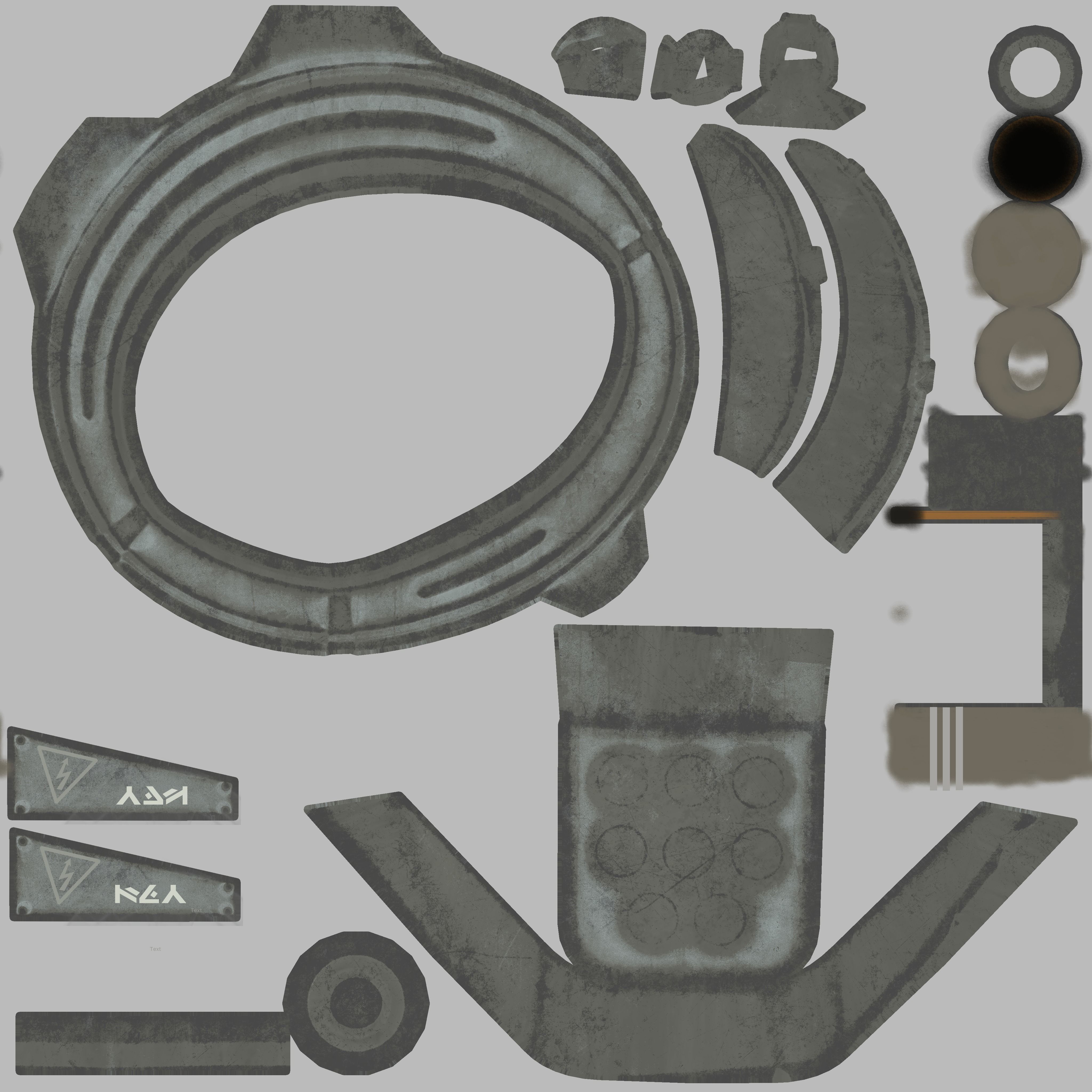 Spider Robot Low-poly 3D model_29