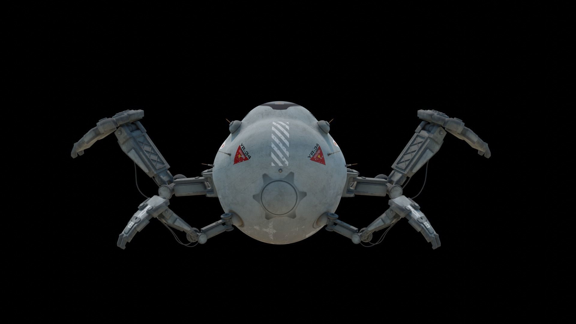 Spider Robot Low-poly 3D model_6