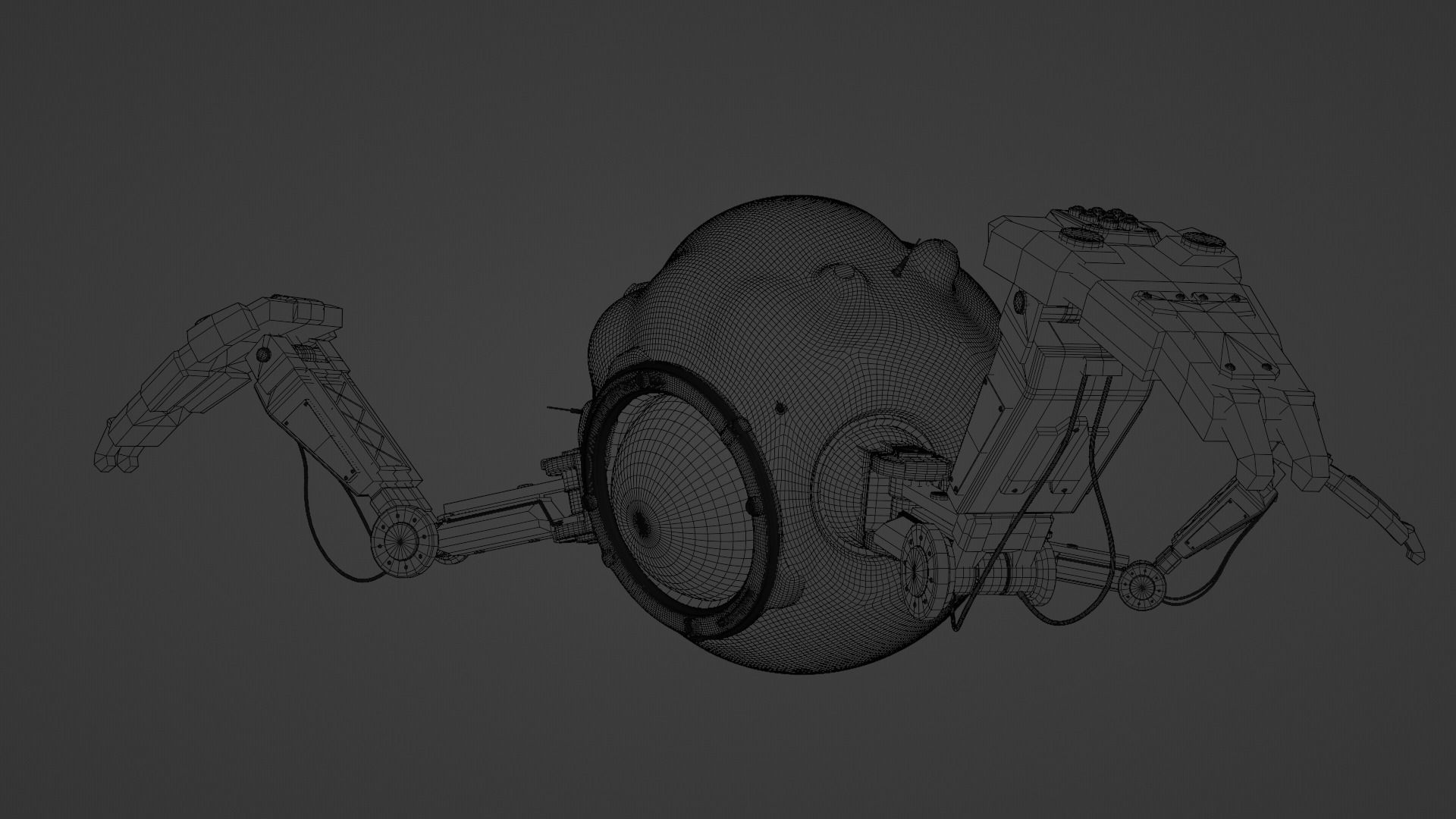 Spider Robot Low-poly 3D model_19