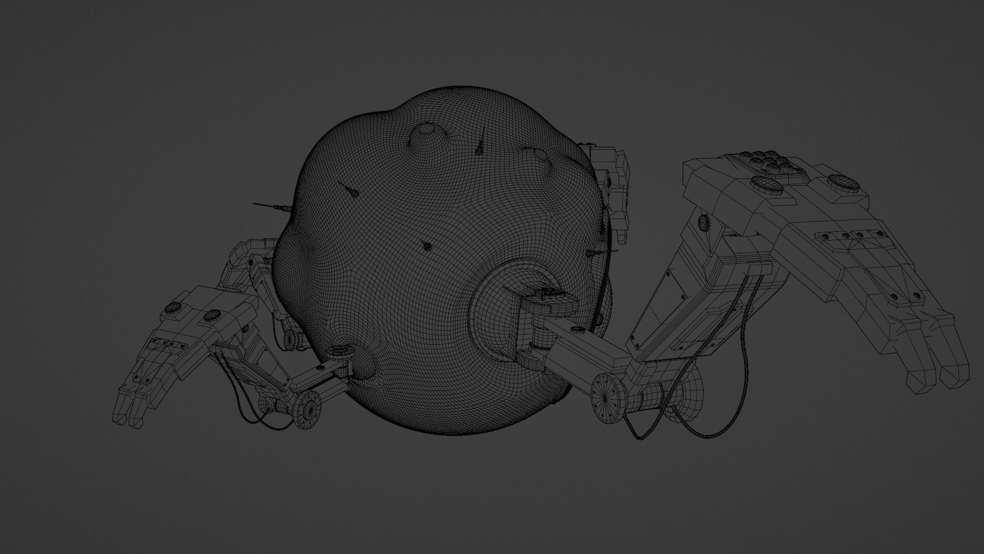 Spider Robot Low-poly 3D model_22