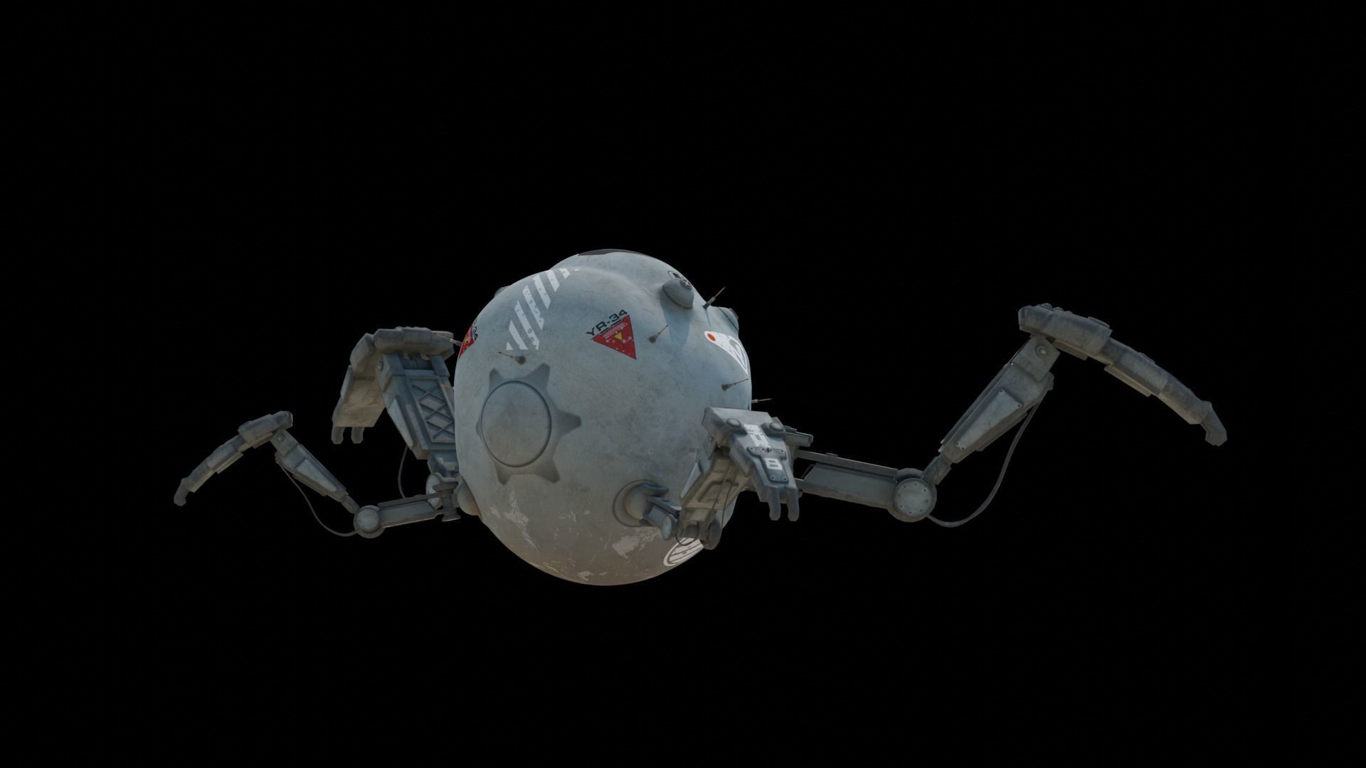 Spider Robot Low-poly 3D model_5