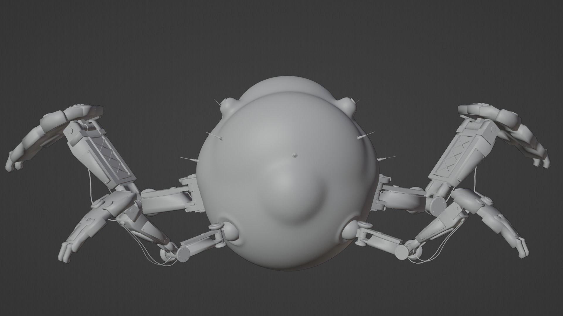Spider Robot Low-poly 3D model_17
