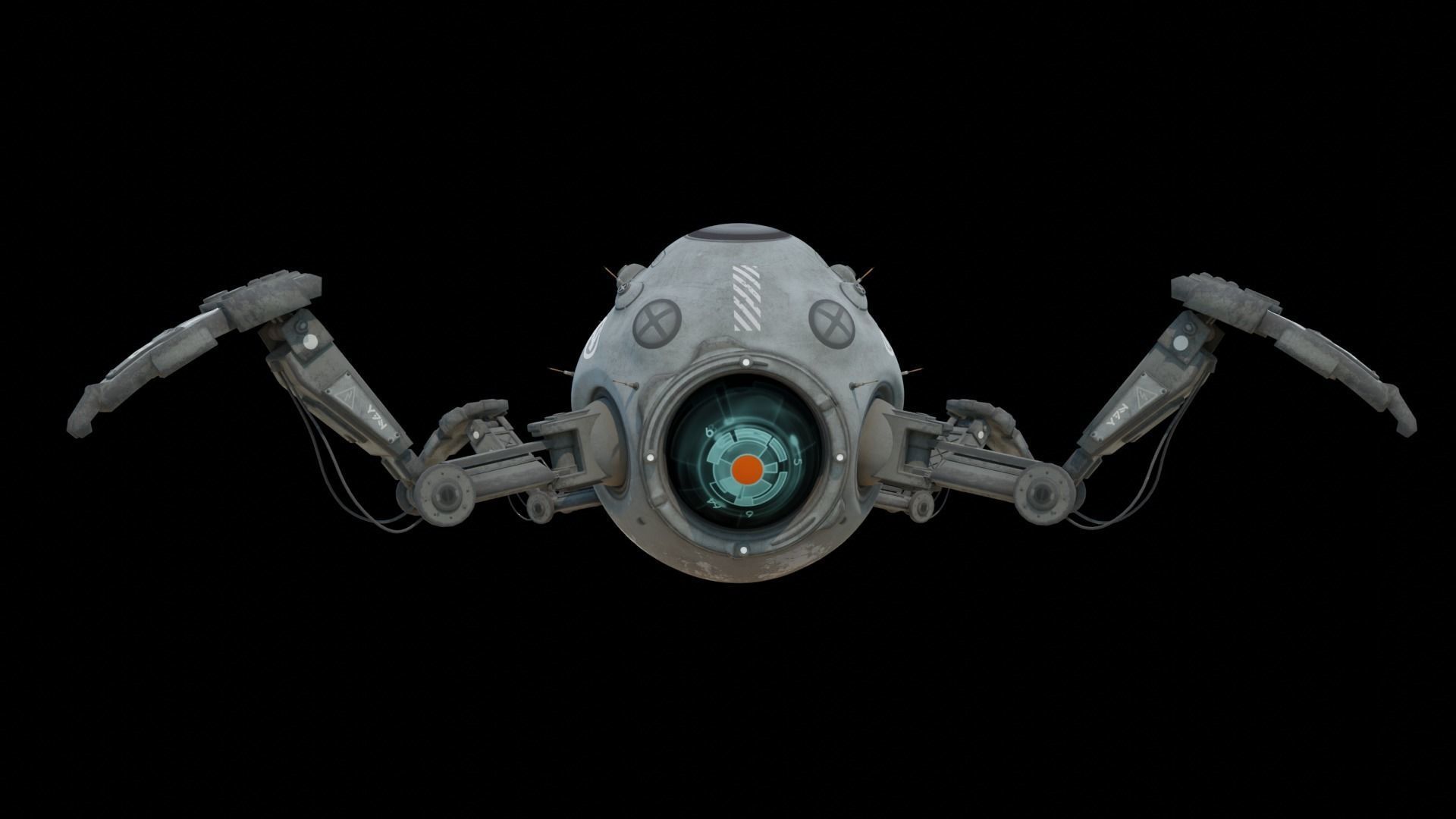 Spider Robot Low-poly 3D model_1