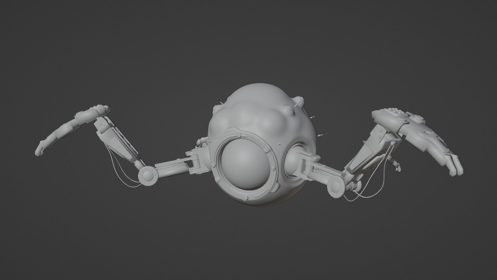 Spider Robot Low-poly 3D model_12