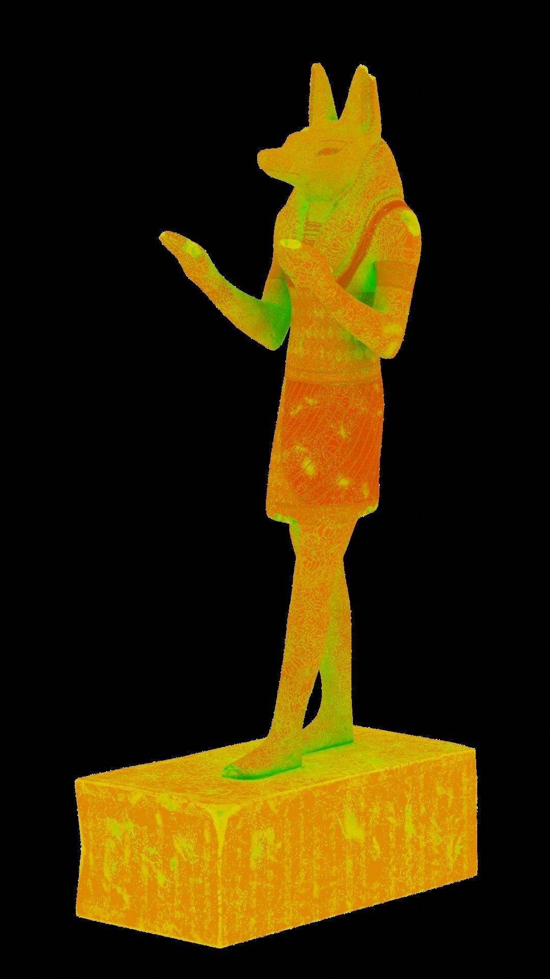 Egyptian Anubis Statue Low-poly 3D model_11