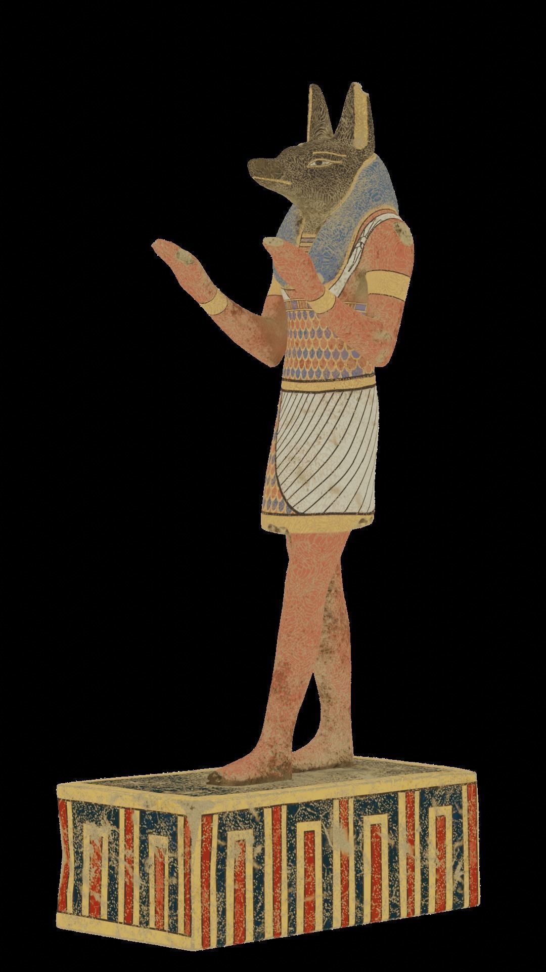 Egyptian Anubis Statue Low-poly 3D model_13