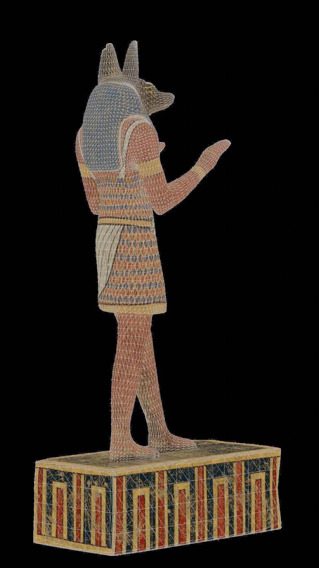 Egyptian Anubis Statue Low-poly 3D model_18