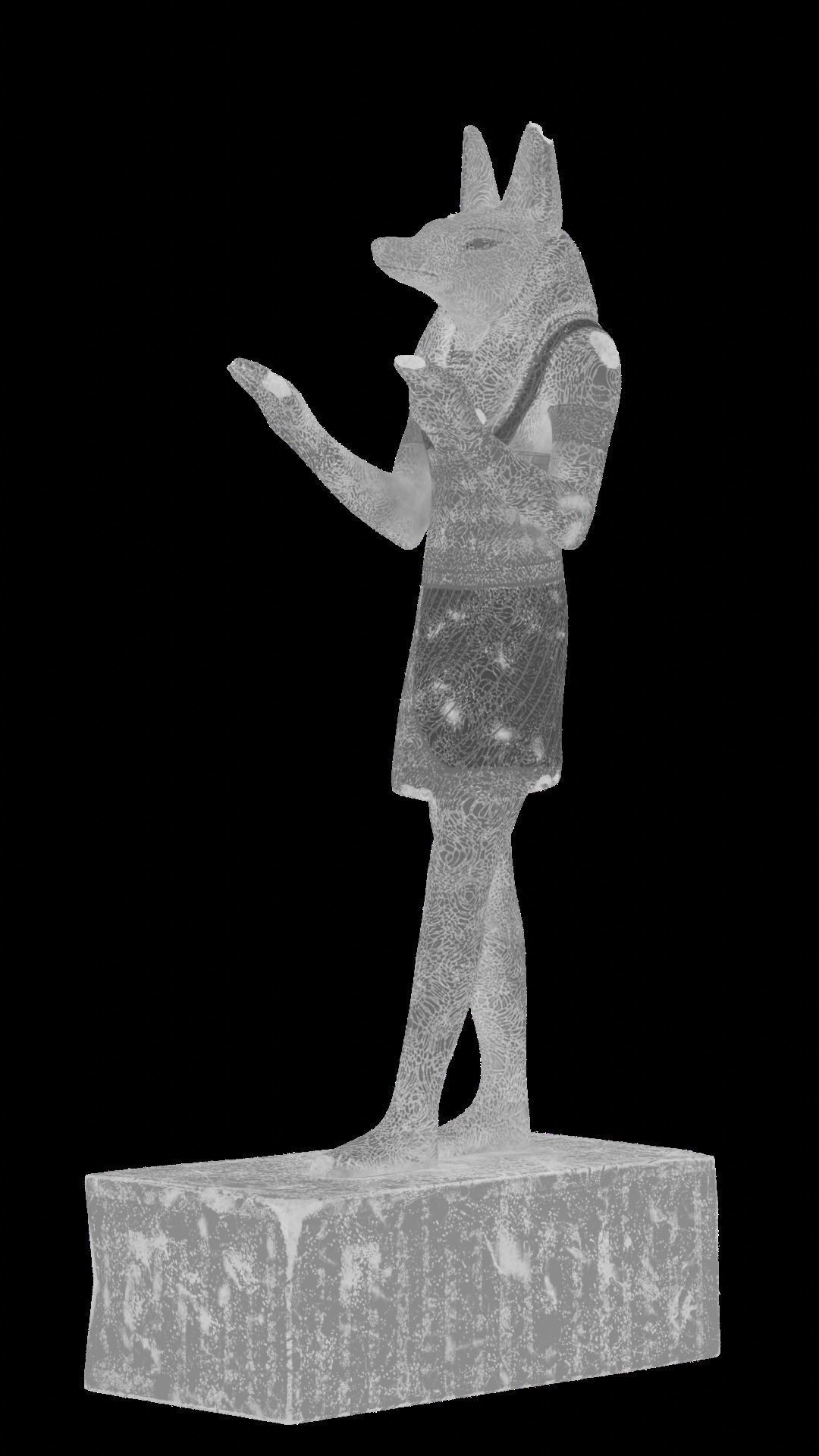 Egyptian Anubis Statue Low-poly 3D model_16