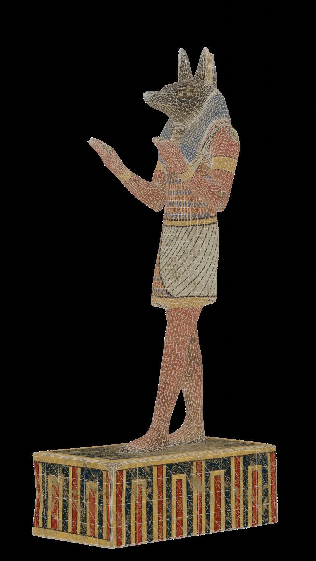 Egyptian Anubis Statue Low-poly 3D model_17