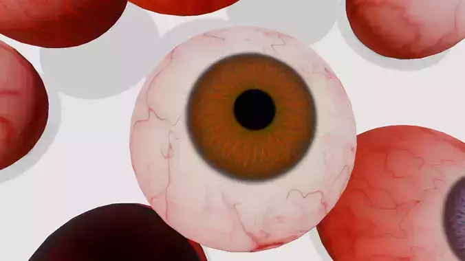 Eyeball Pack 3D Model Low-poly 3D model
