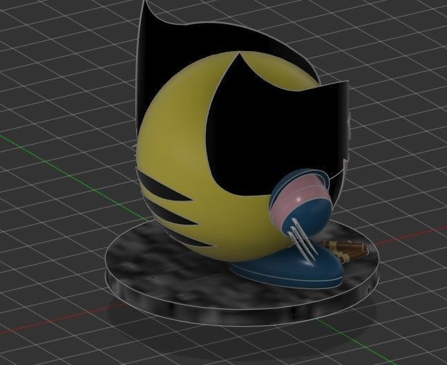 Kirby absorbs Marvel Comics Wolverine Logan 3D model_2