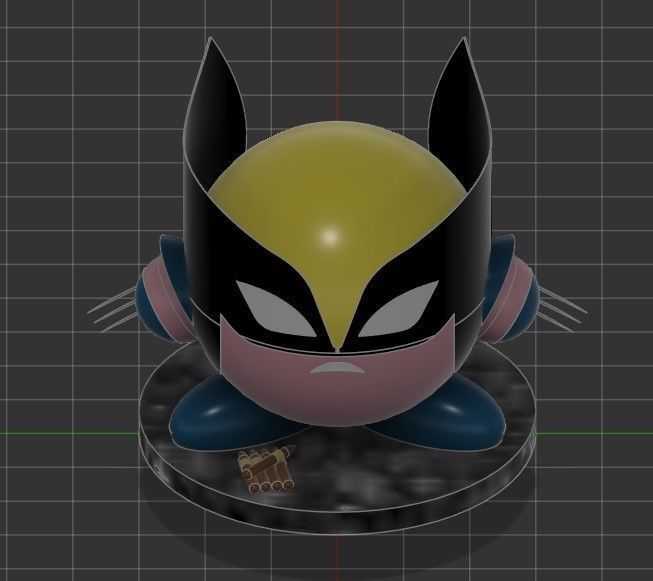 Kirby absorbs Marvel Comics Wolverine Logan 3D model_1