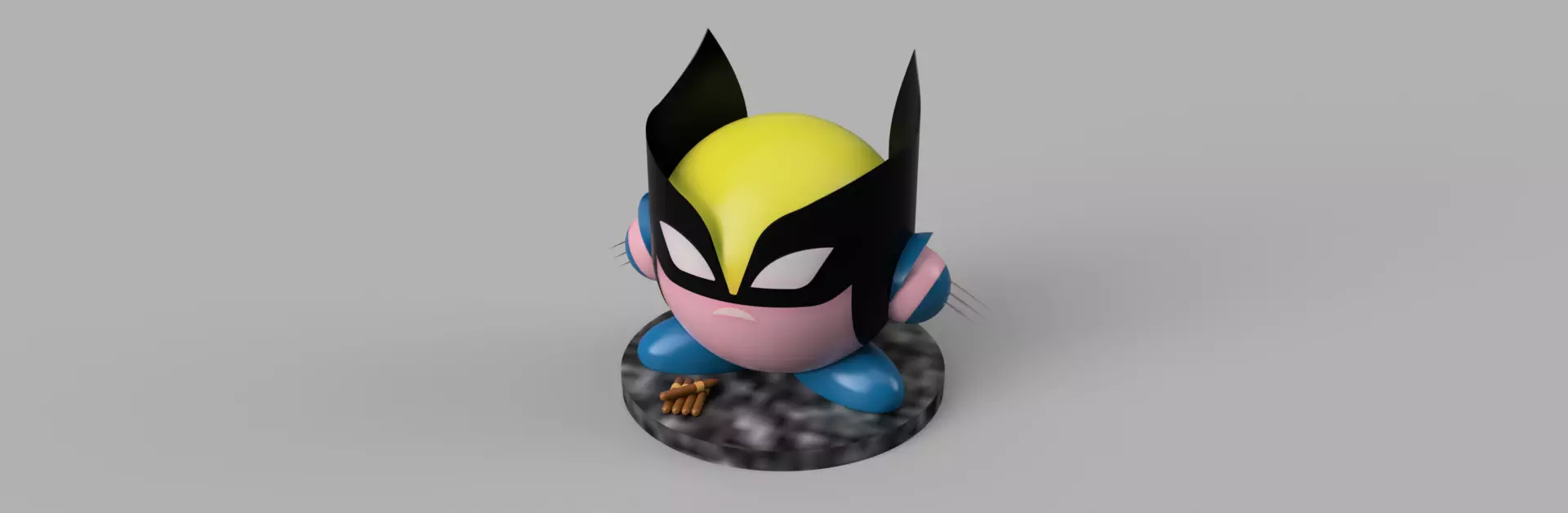 Kirby absorbs Marvel Comics Wolverine Logan 3D model_0
