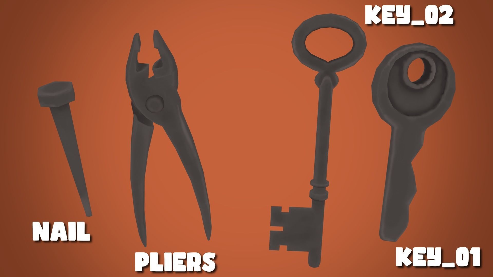 Adventurous - Tools Low-poly 3D model_8