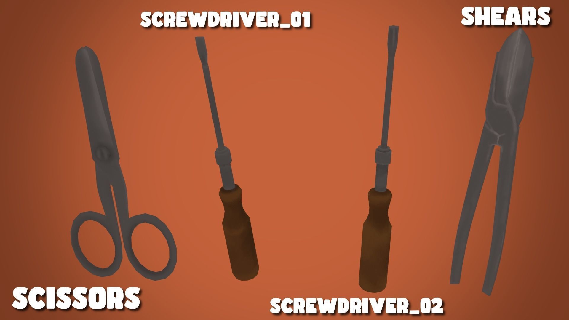 Adventurous - Tools Low-poly 3D model_13