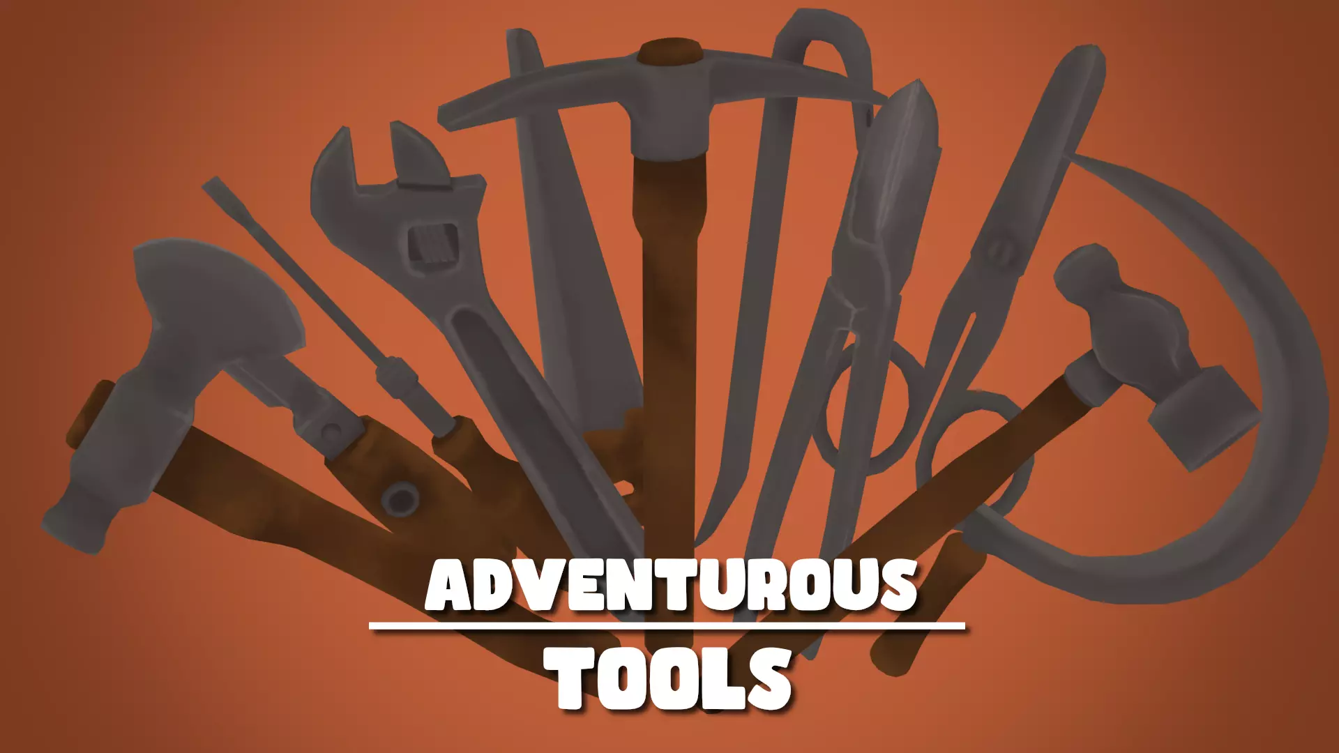 Adventurous - Tools Low-poly 3D model_0