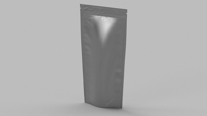 Metalic food packaging v2 PBR 3D model 2