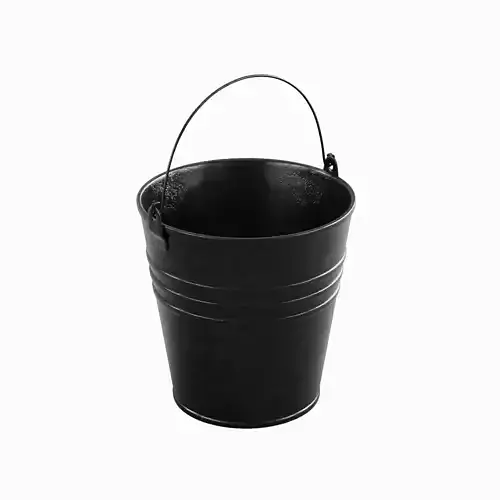 Steel Dark Stained Steel Bucket