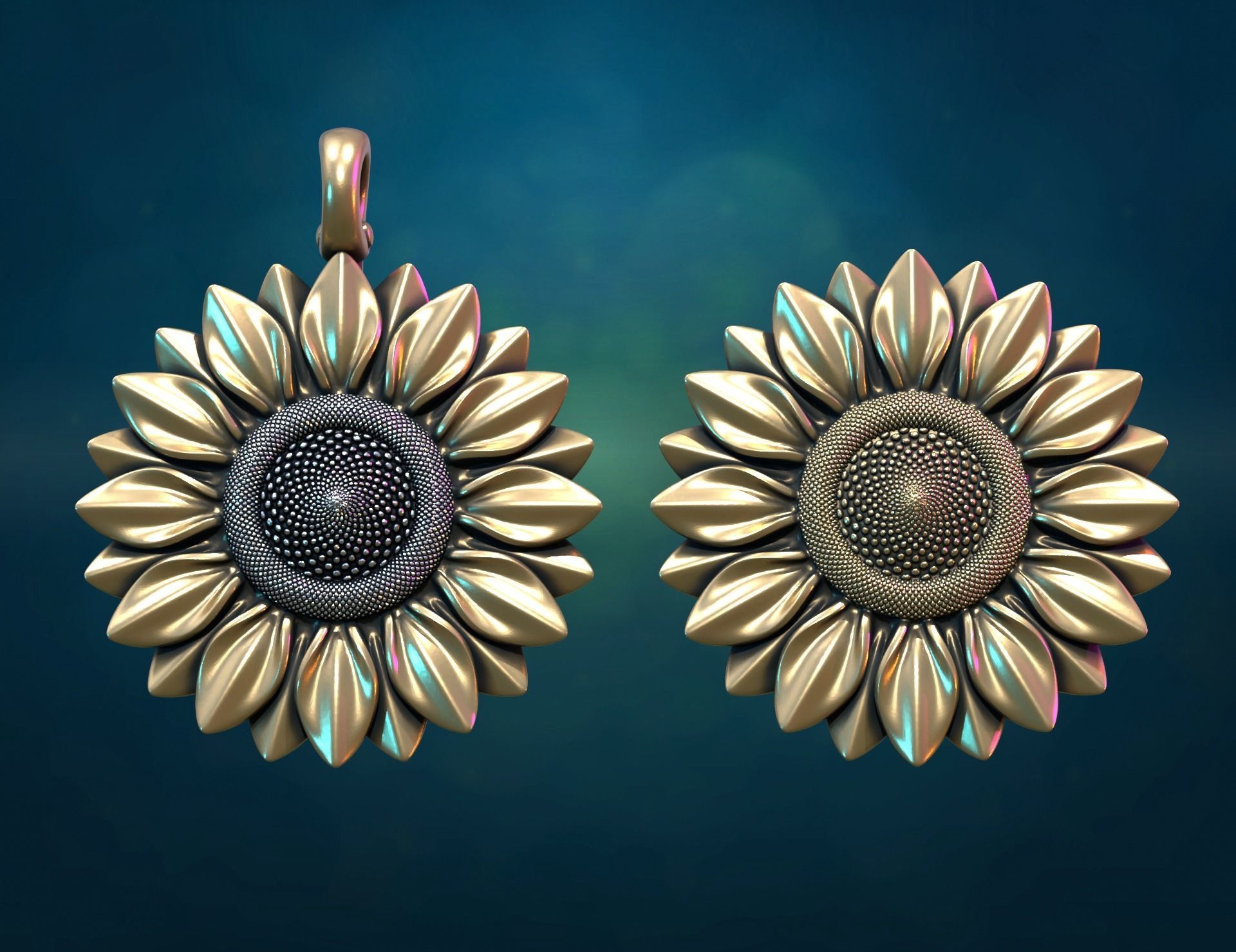 Sun Flower 3D print model_2