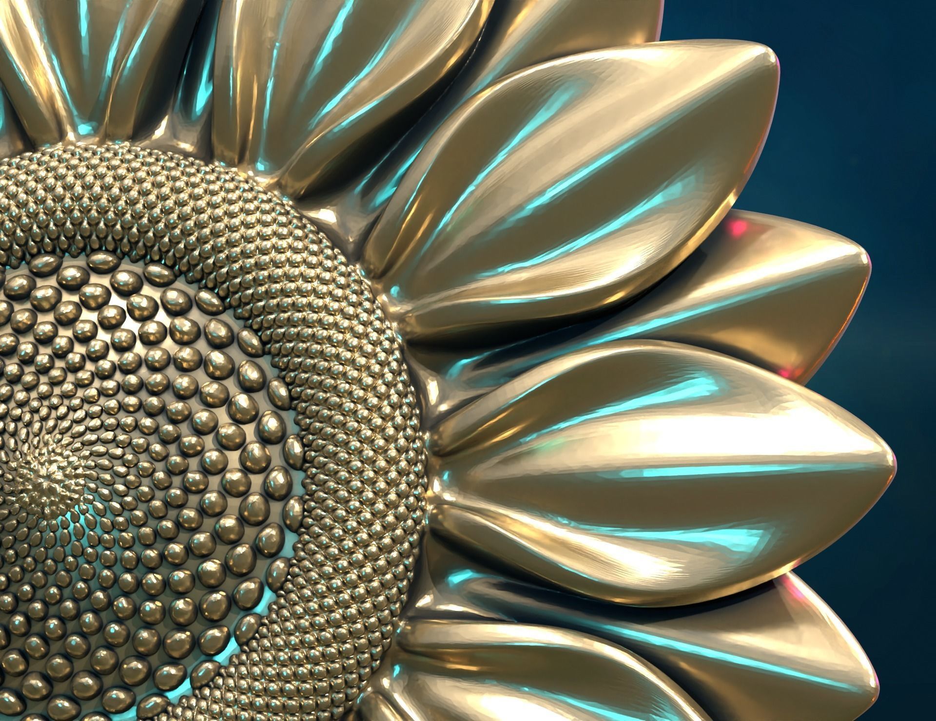 Sun Flower 3D print model_6