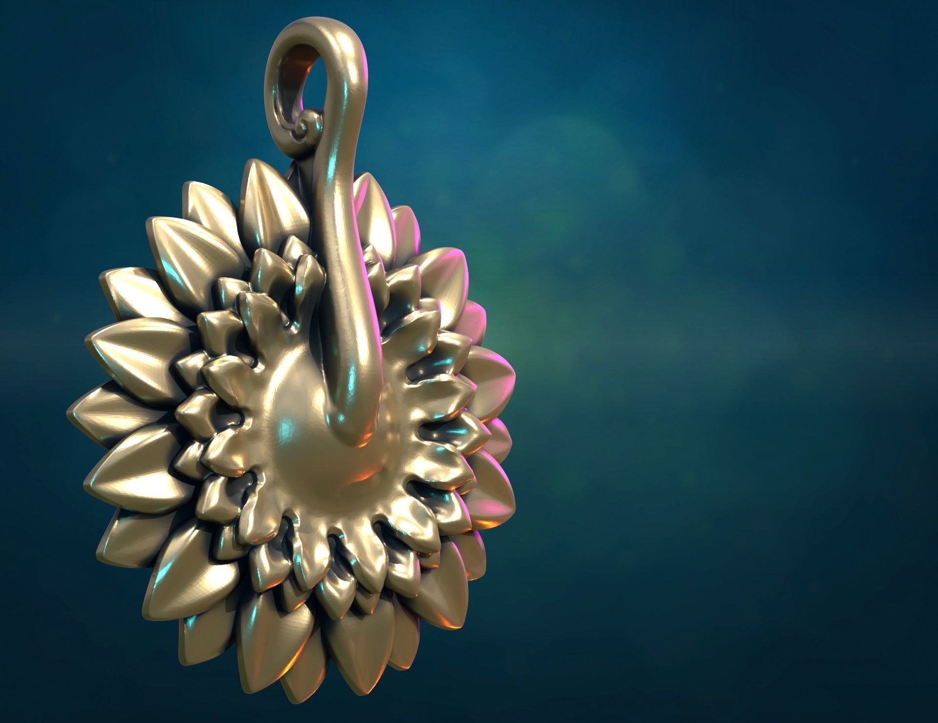 Sun Flower 3D print model_5