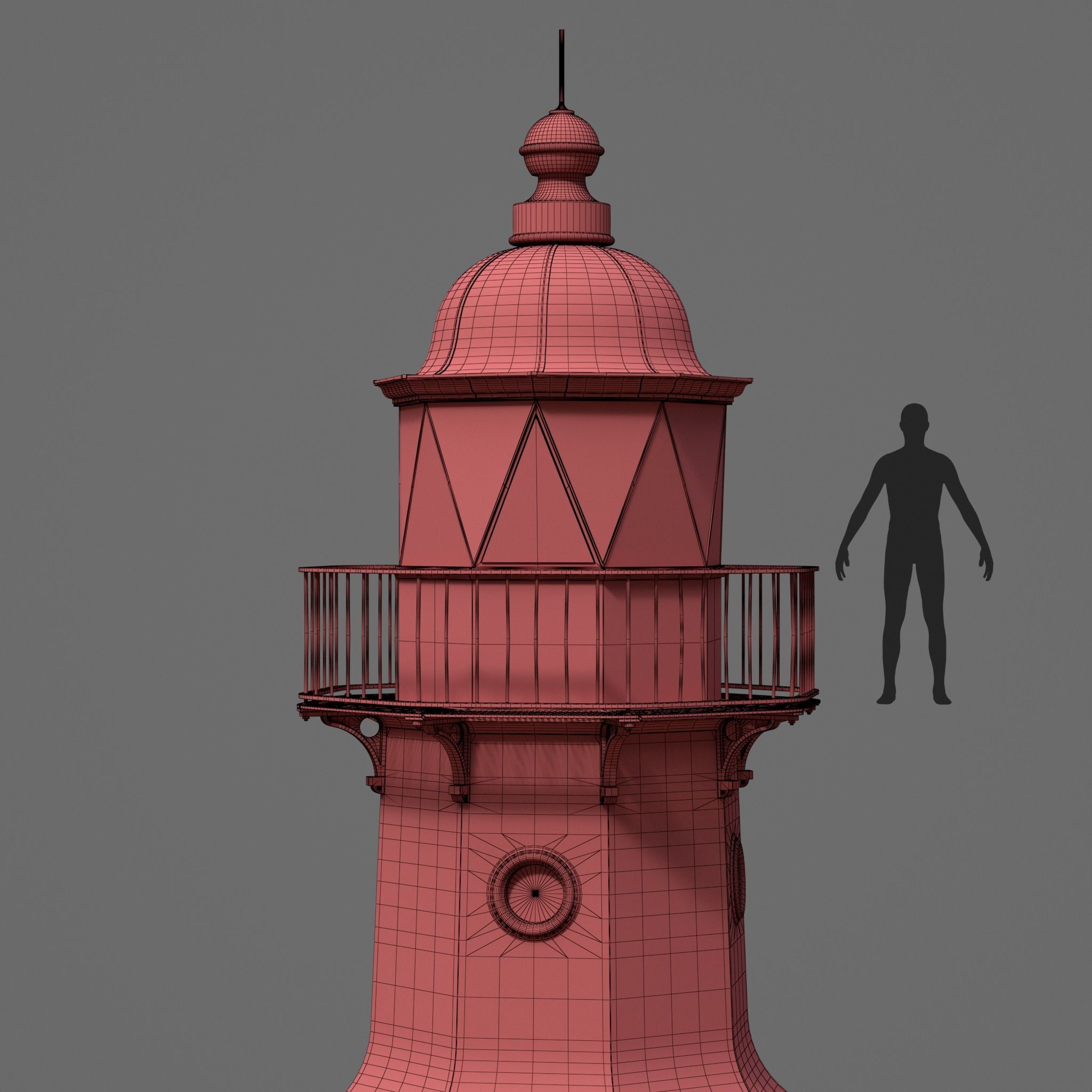 Old Metal Lighthouse 3D model_7