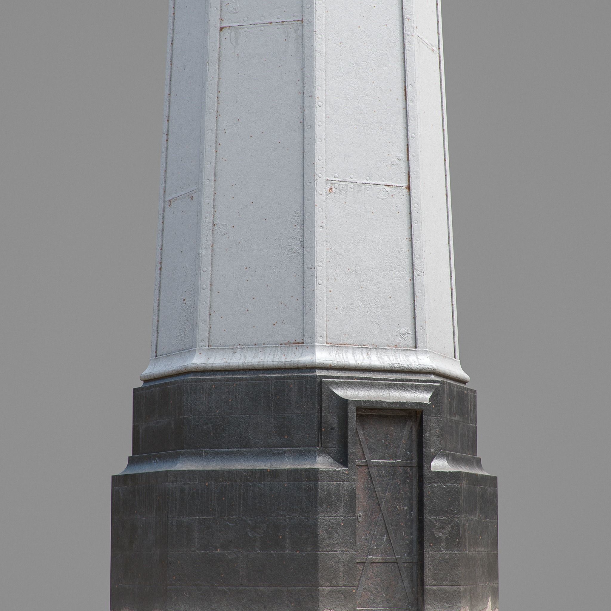 Old Metal Lighthouse 3D model_3