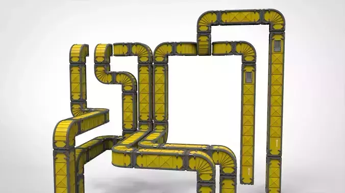 Sci-Fi ventilation system 3D model