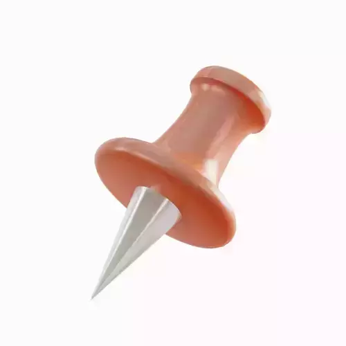 Pushpin 11 Low-poly 3D model