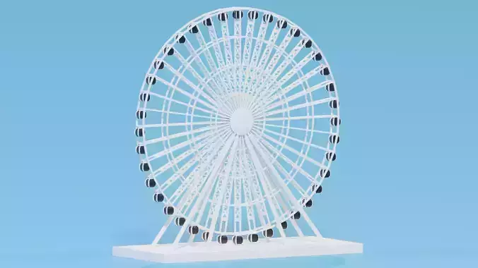 Cartoon Seattle Great Wheel