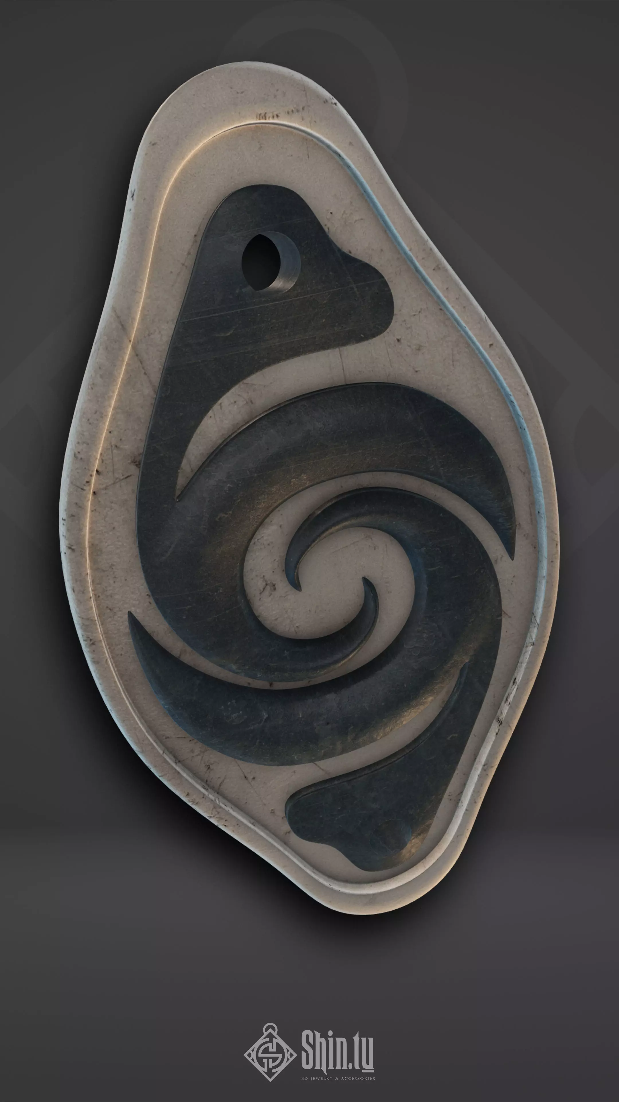 Majestic Maori Ocean Eye Pendant 3D print model