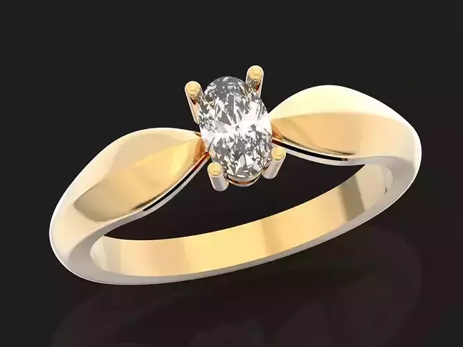 Engagement Ring with oval  1255