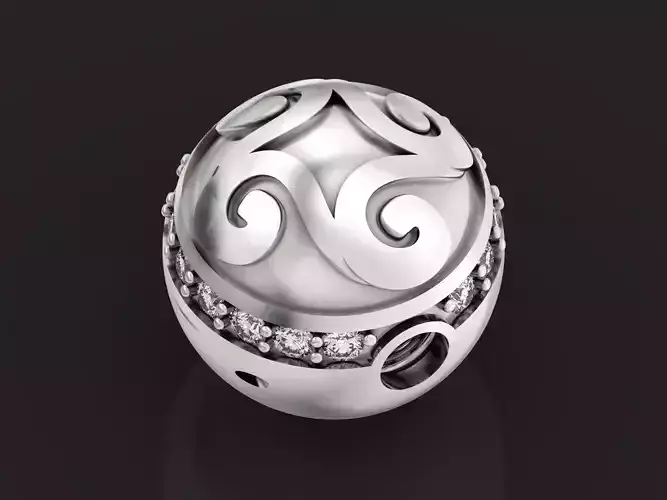lock sphere  diamond pattern 1256 3D print model